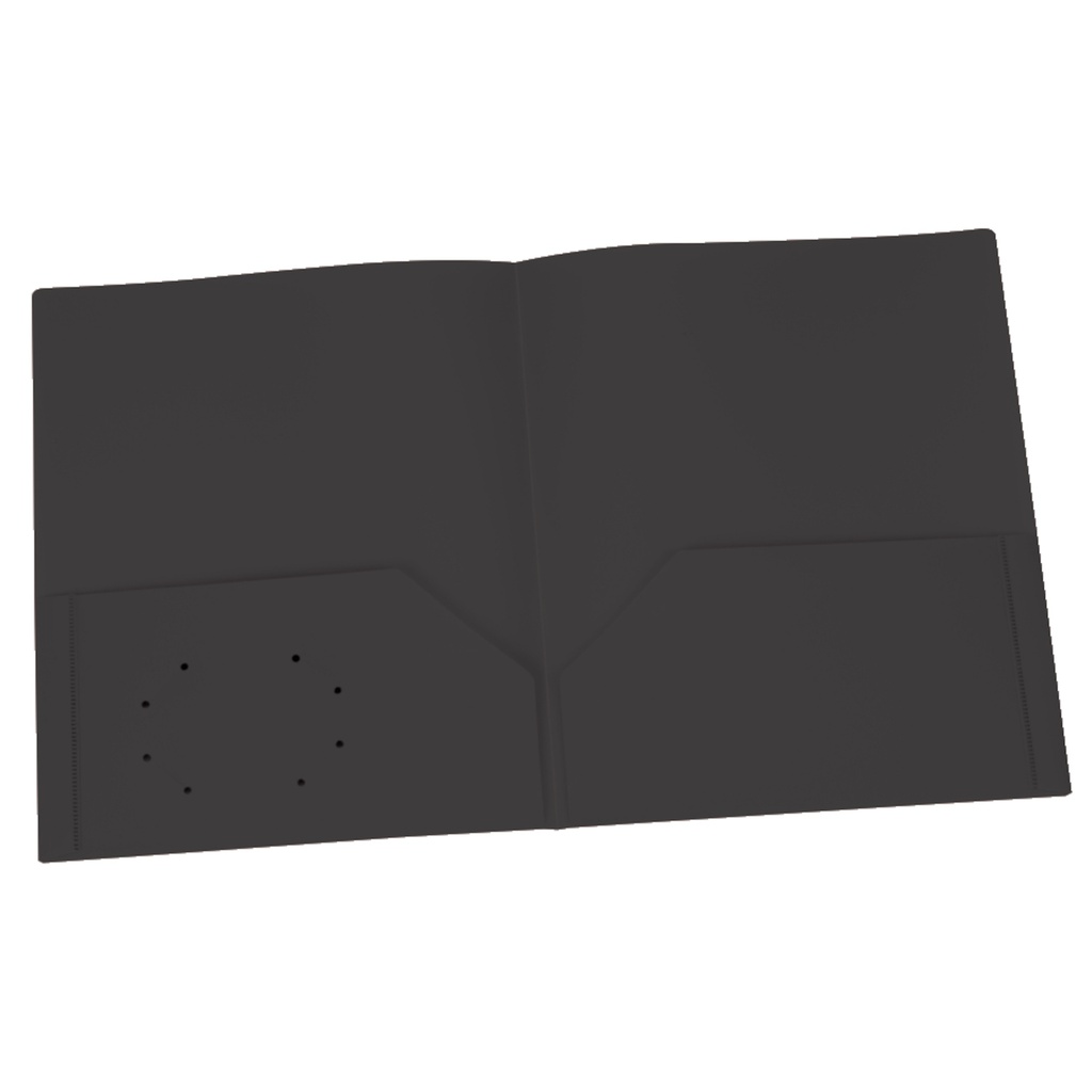 Black Two Pocket Heavyweight Poly Portfolio